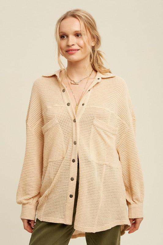 The Alexa Knit Shacket Top