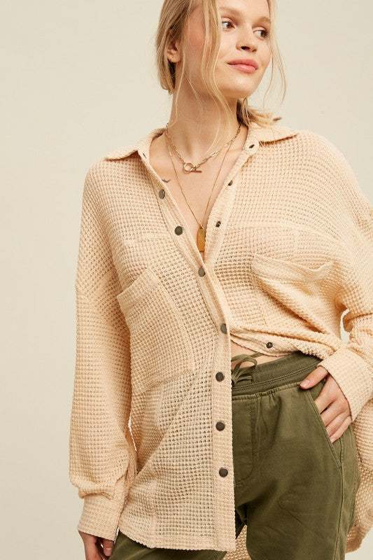 The Alexa Knit Shacket Top