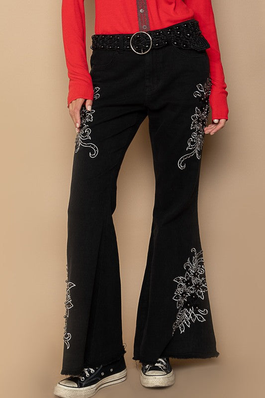 The Jada Embroidered Flare Pants