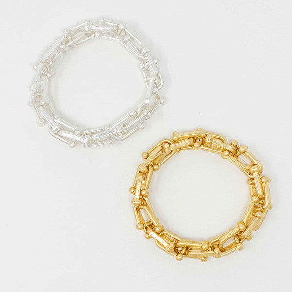 The Katie Chained Link Stretch Bracelet