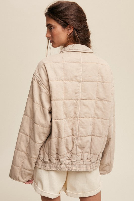 The Bekah Quilted Denim Jacket