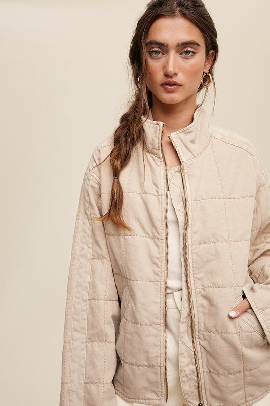 The Bekah Quilted Denim Jacket