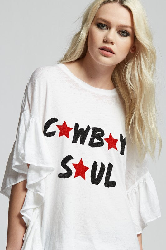 Cowboy Soul Ruffle Tee