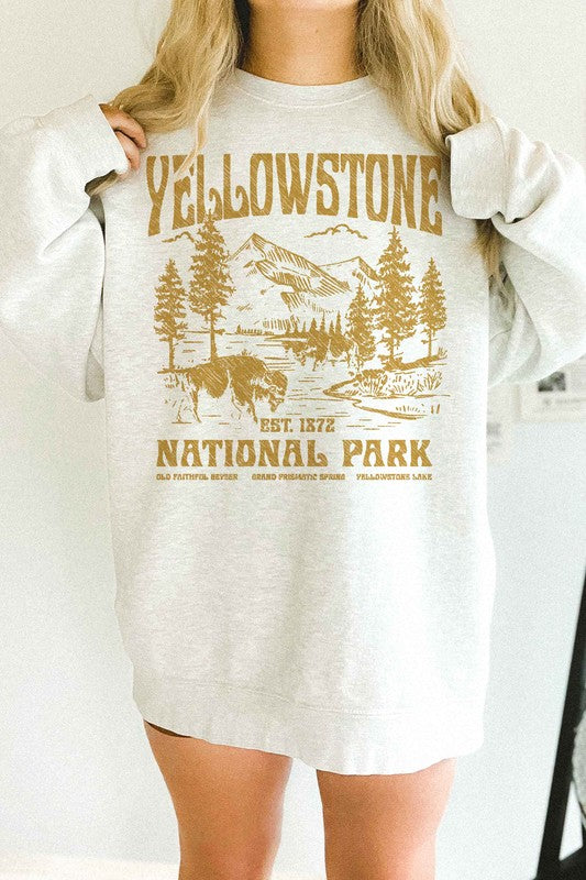 Yellowstone National Park Oversized Sweatshirt