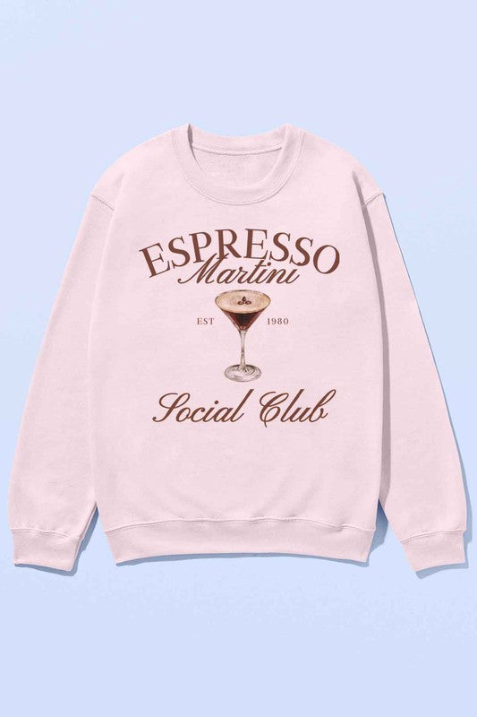 Espresso Martini Social Club Oversized Graphic Sweatshirt