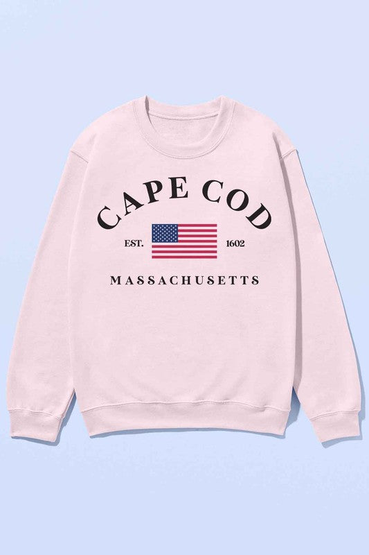 Cape Cod Massachusetts Oversized Graphic Sweatshirt