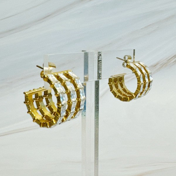 Cassie Huggie Hoop Earrings