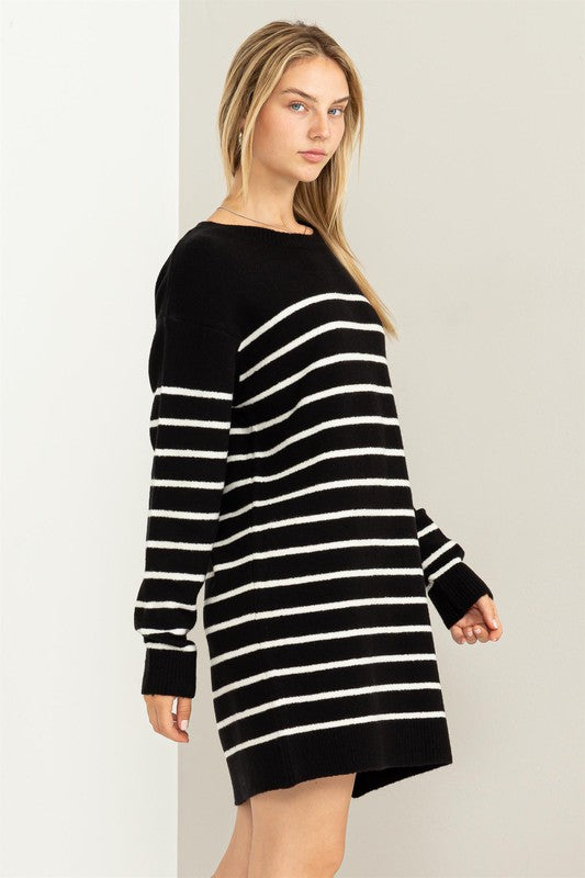 The Wiley Striped Sweater Dress