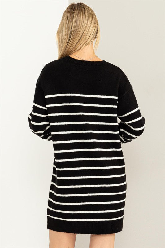 The Wiley Striped Sweater Dress