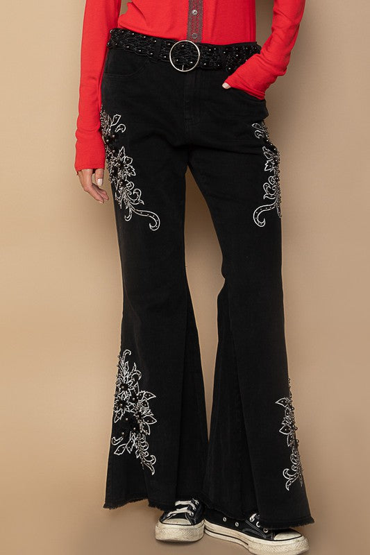 The Jada Embroidered Flare Pants