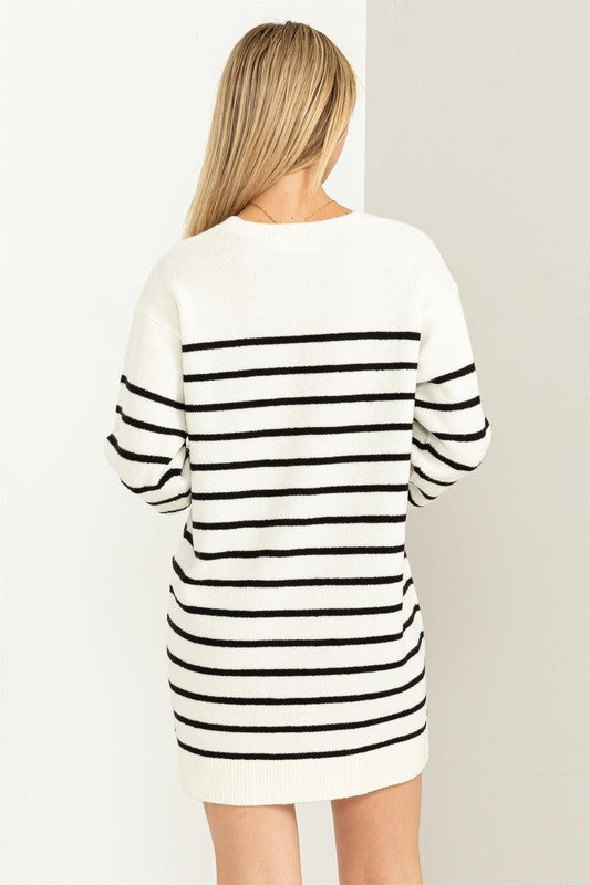 The Wiley Striped Sweater Dress