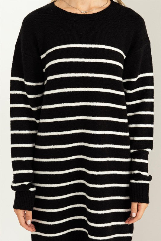 The Wiley Striped Sweater Dress