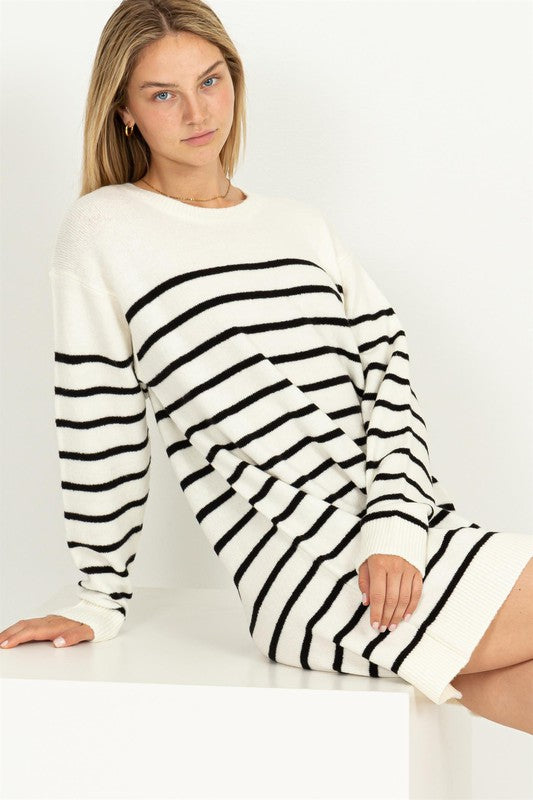 The Wiley Striped Sweater Dress