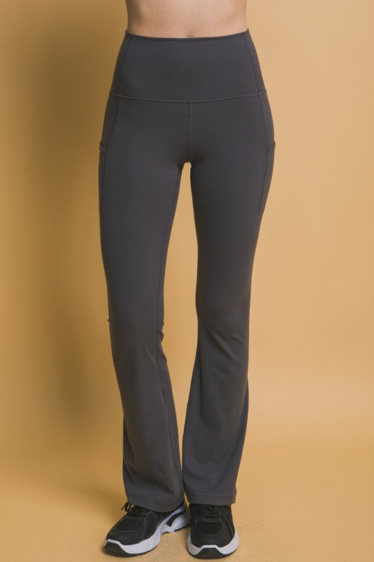 Lyssa High Waist Flare Leggings with Side Pockets