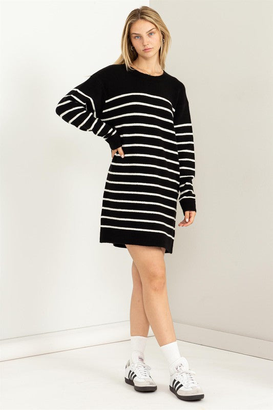 The Wiley Striped Sweater Dress