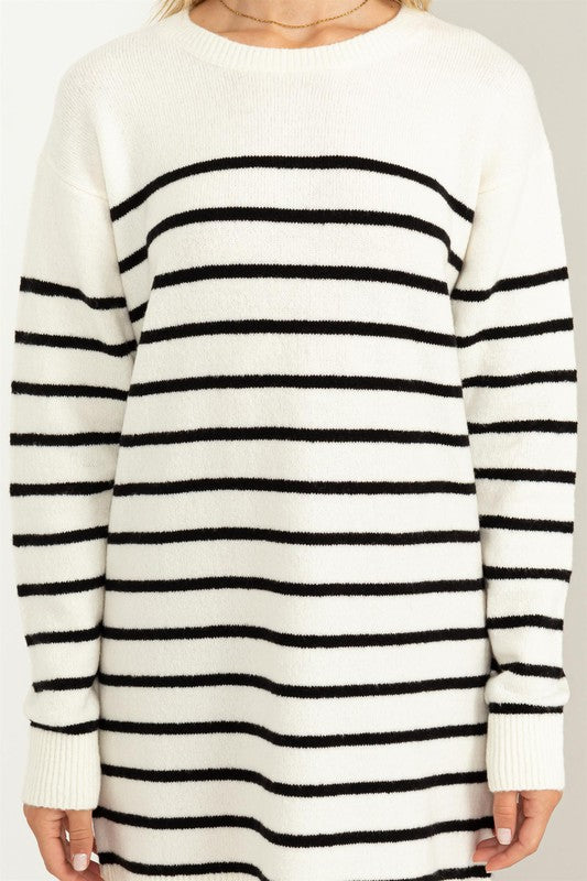 The Wiley Striped Sweater Dress